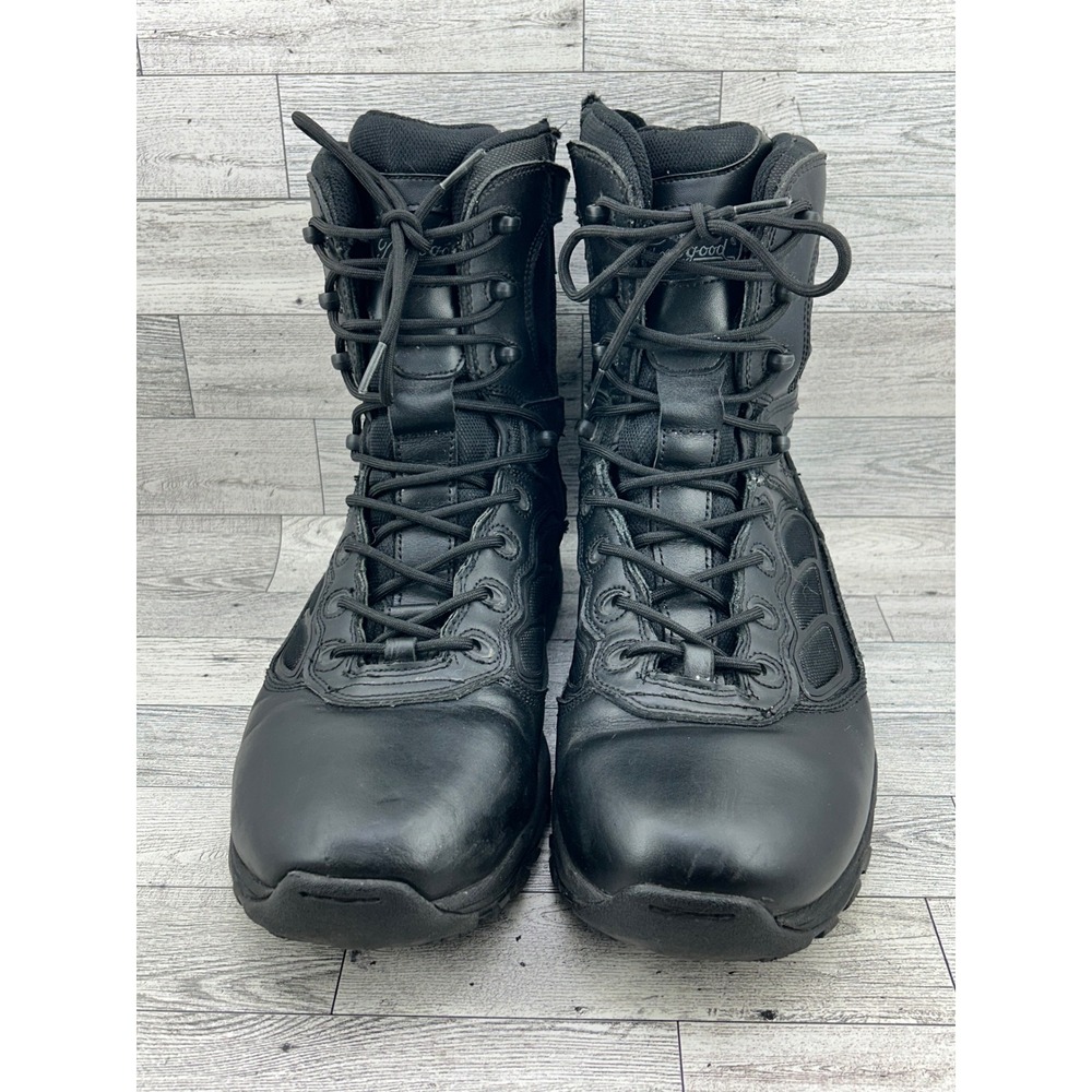 Thorogood ASR Men 12W Black Tactical Side Zip Boots 834-6528 Leather Duty Boot